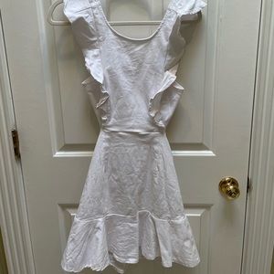 White Ruffle Dress